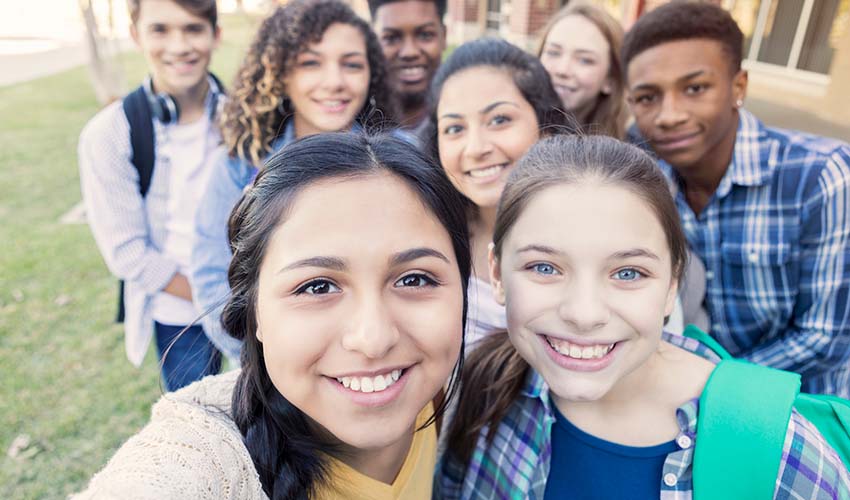 Group of teens