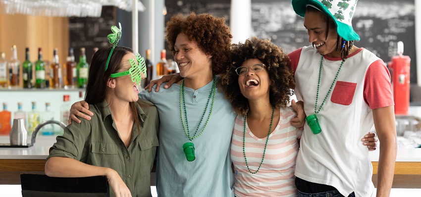 Group of people celebrating St. Patrick’s Day 