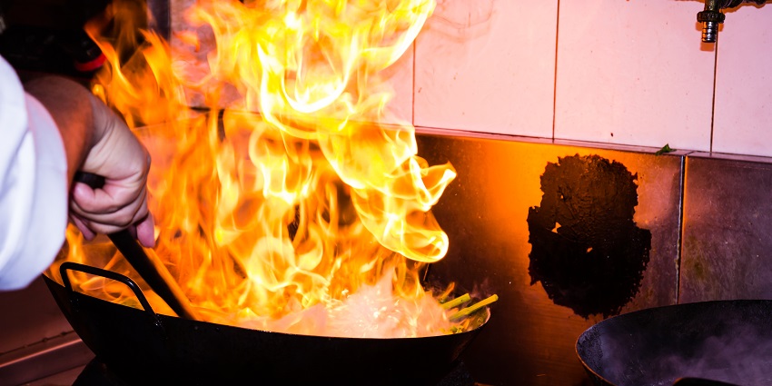Restaurant kitchen fire