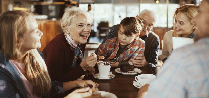 Family dining out