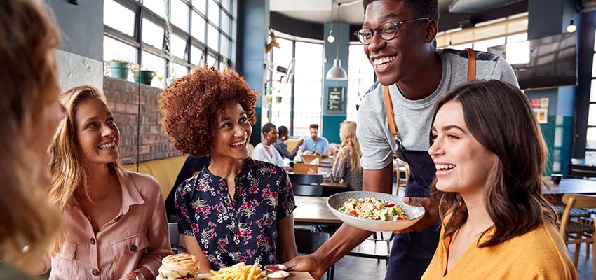 Group of people dining out