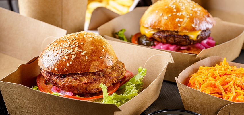 Two burgers and fries